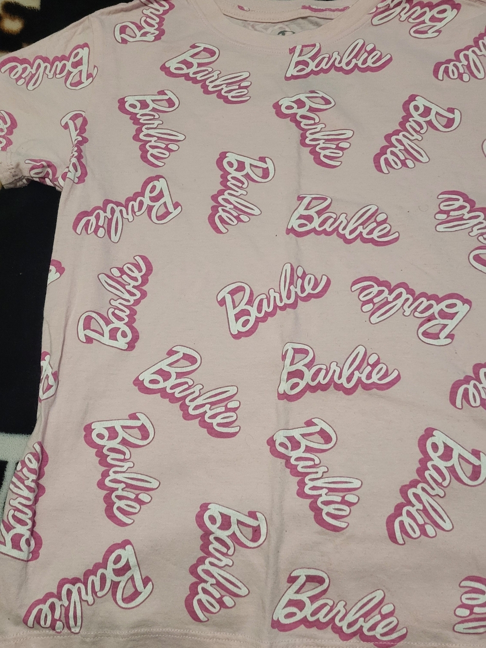 Barbie Girls' Pink Logo Tee